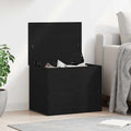 Aufbewahrungsbox Schwarz Eichen-Optik 60 x 42 x 46 cm