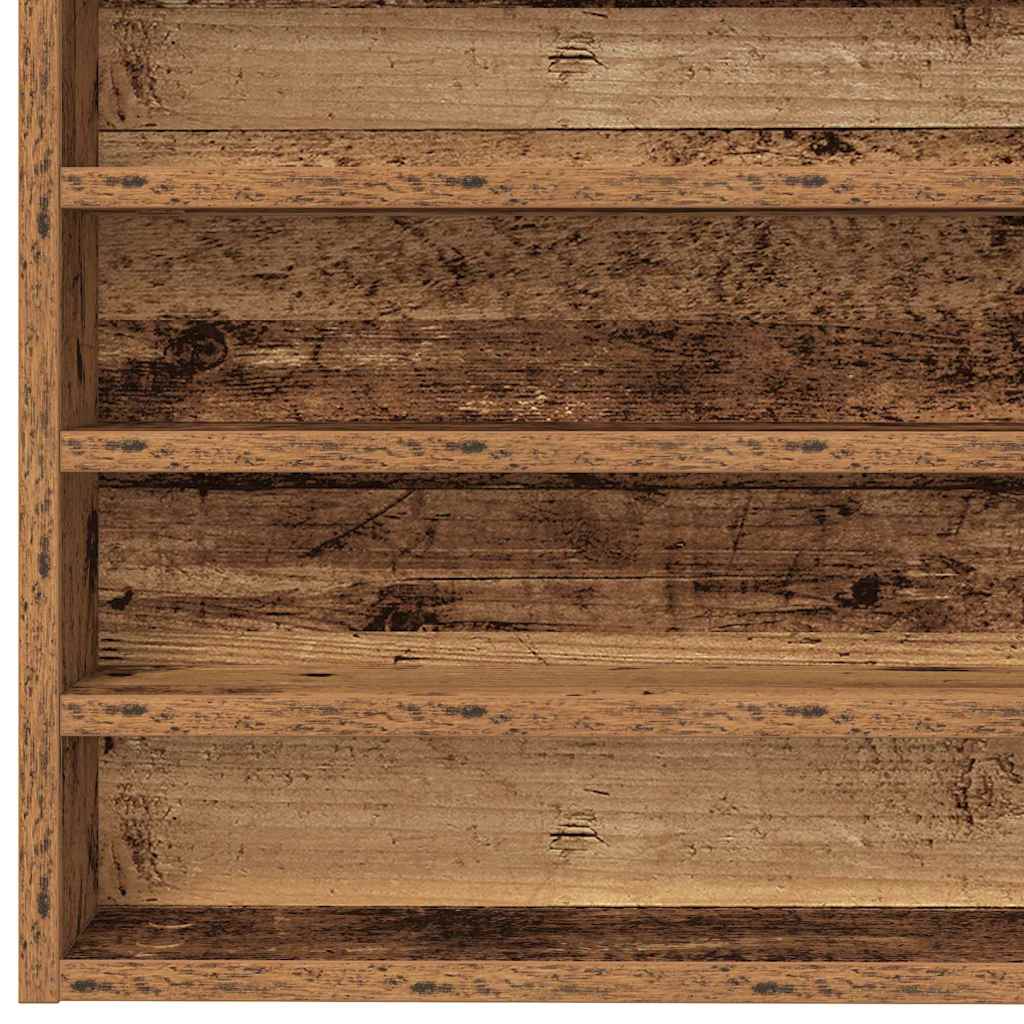 Vitrine mit Regal Altholz 100 x 8,5 x 50 cm Holzwerkstoff