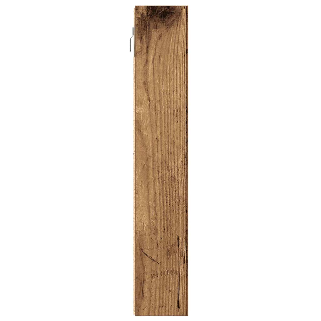 Vitrine mit Regal Altholz 100 x 8,5 x 50 cm Holzwerkstoff