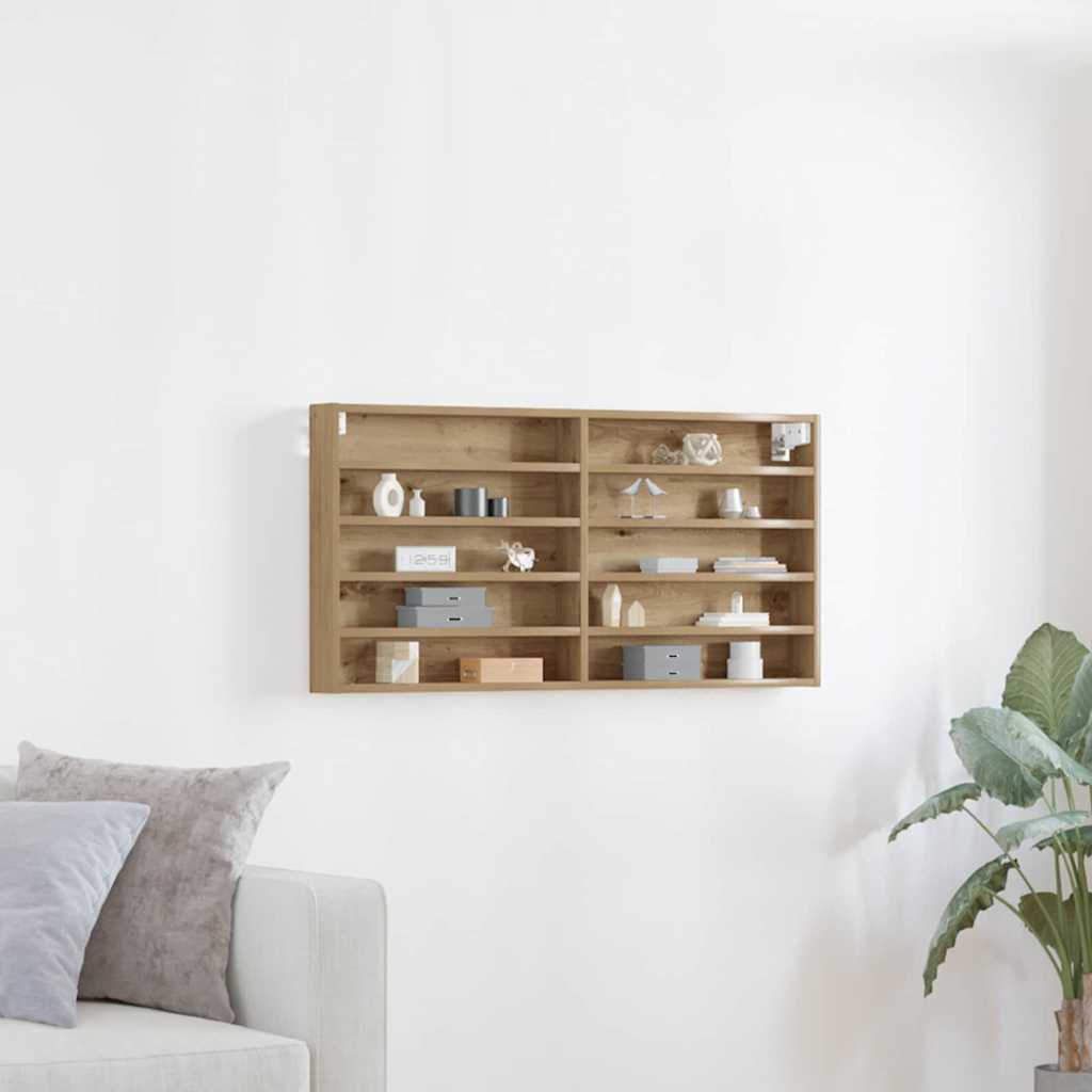 Vitrine mit Regal Artisan-Eiche 100 x 8,5 x 50 cm Holzwerkstoff
