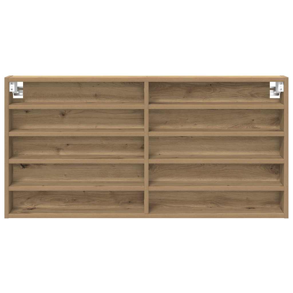 Vitrine mit Regal Artisan-Eiche 100 x 8,5 x 50 cm Holzwerkstoff