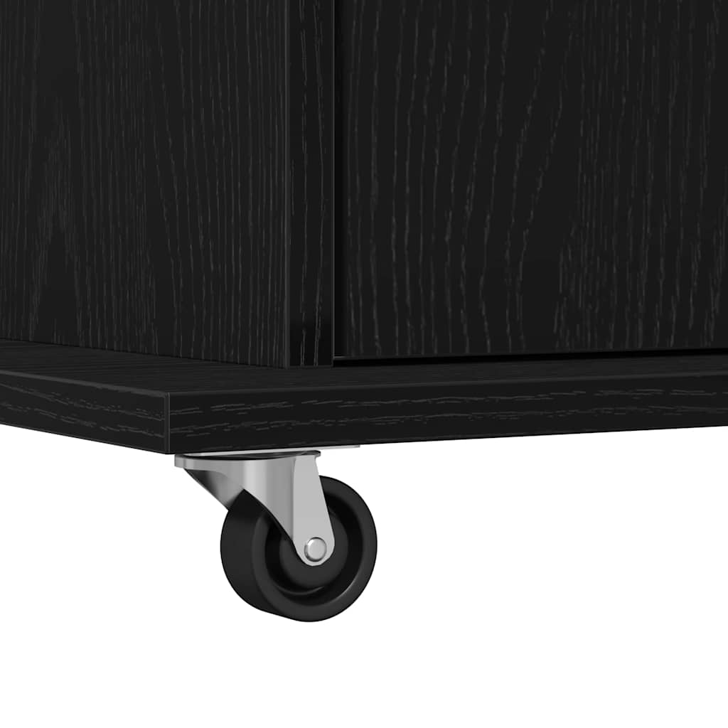 Podium Schwarz Eichen-Optik 55 x 55 x 107 cm Holzwerkstoff