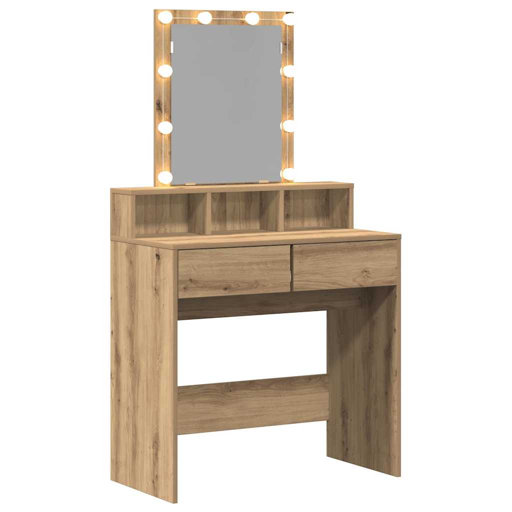 Schminktisch Artisan-Eiche 80 x 41 x 144,5 cm Holzwerkstoff