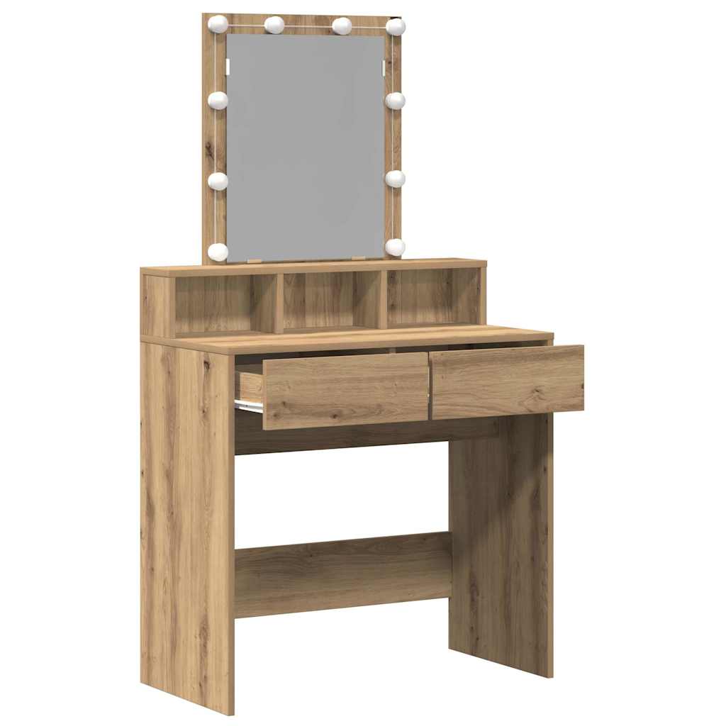 Schminktisch Artisan-Eiche 80 x 41 x 144,5 cm Holzwerkstoff