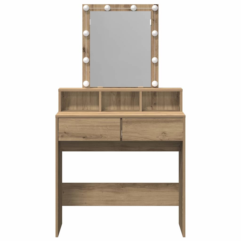 Schminktisch Artisan-Eiche 80 x 41 x 144,5 cm Holzwerkstoff