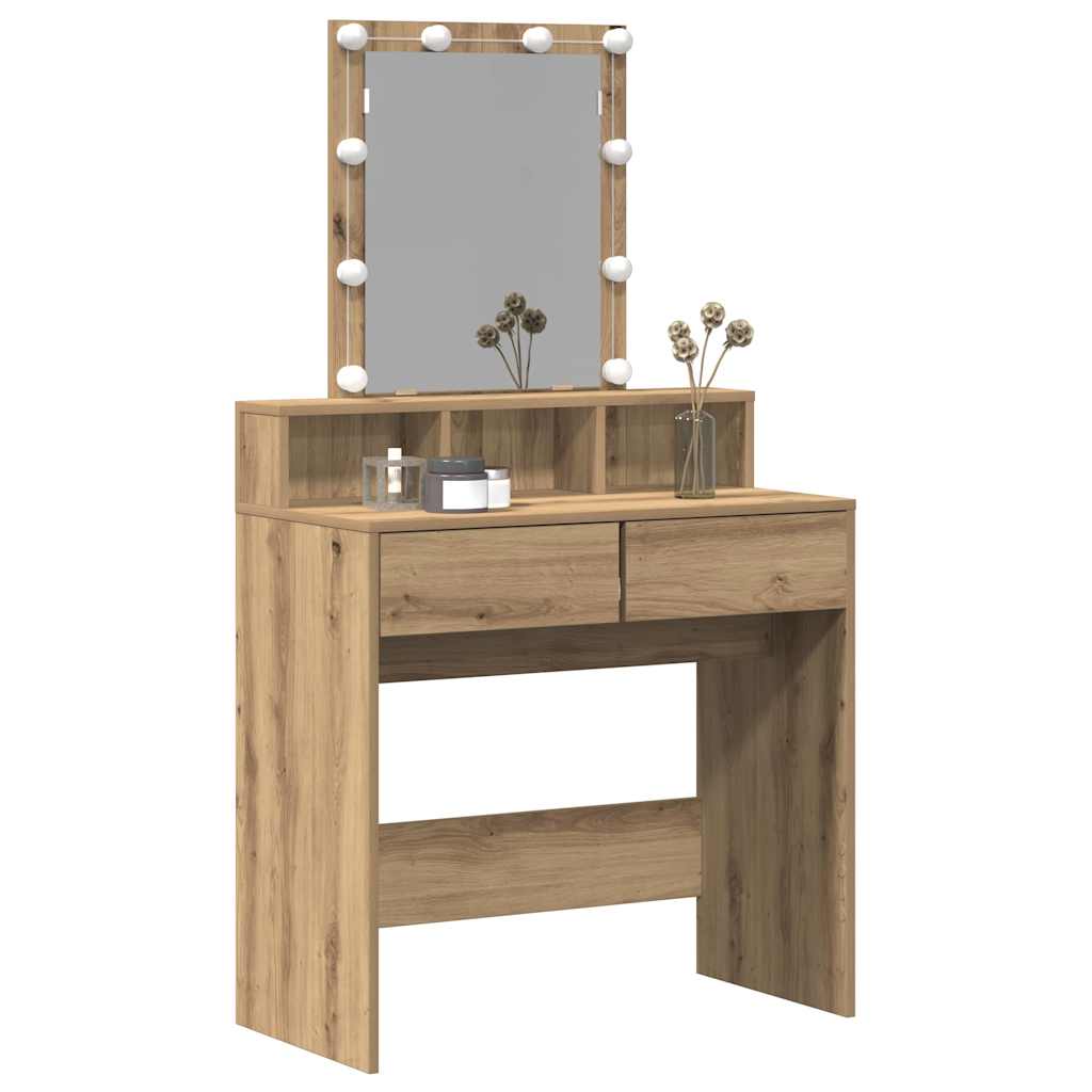 Schminktisch Artisan-Eiche 80 x 41 x 144,5 cm Holzwerkstoff