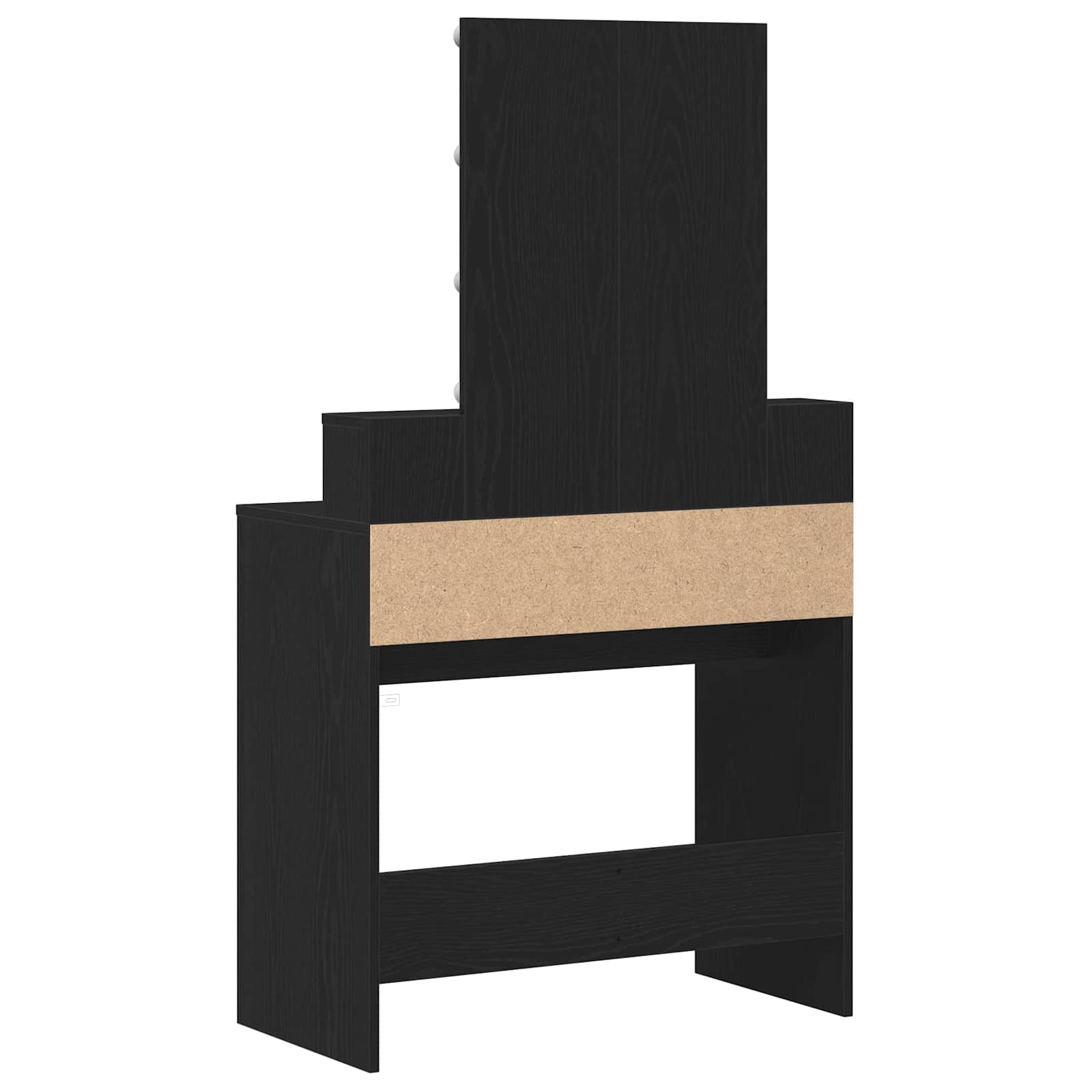 Schminktisch mit Regal Schwarz Eichen-Optik 80 x 41 x 144,5 cm