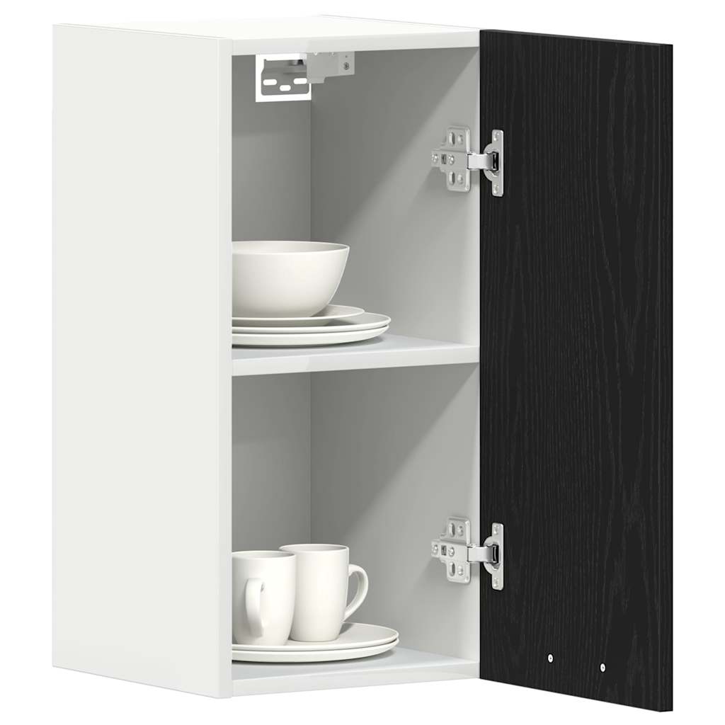 Hängeschrank Schwarz Eichen-Optik 30x31x60 cm Holzwerkstoff