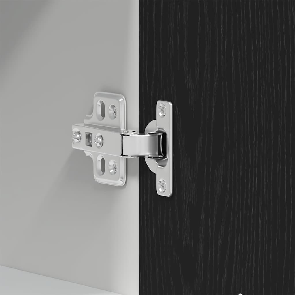 Hängeschrank Schwarz Eichen-Optik 30x31x60 cm Holzwerkstoff