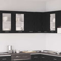 Hängeschrank Schwarz Eichen-Optik 30x31x60 cm Holzwerkstoff