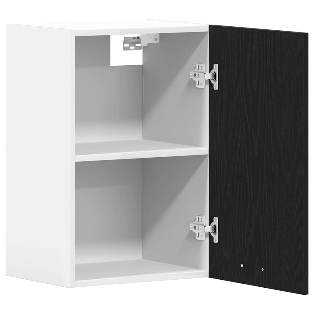 Hängeschrank Schwarz Eichen-Optik 40x31x60 cm Holzwerkstoff