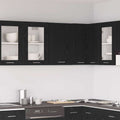 Hängeschrank Schwarz Eichen-Optik 40x31x60 cm Holzwerkstoff
