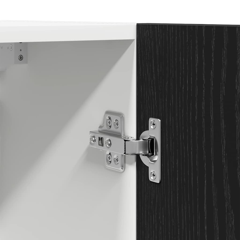 Hängeschrank Schwarz Eichen-Optik 50 x 31 x 60 cm Holzwerkstoff