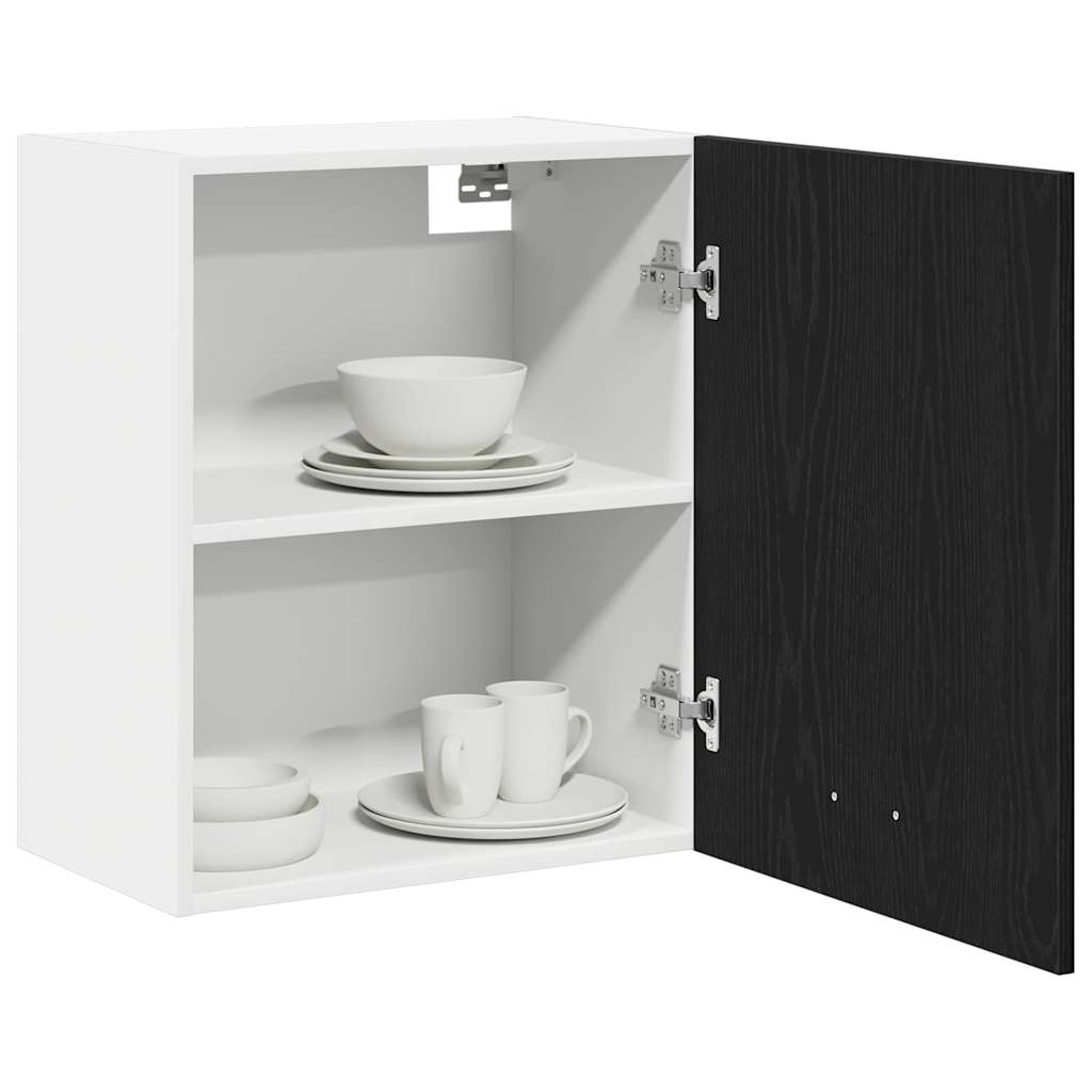 Hängeschrank Schwarz Eichen-Optik 50 x 31 x 60 cm Holzwerkstoff
