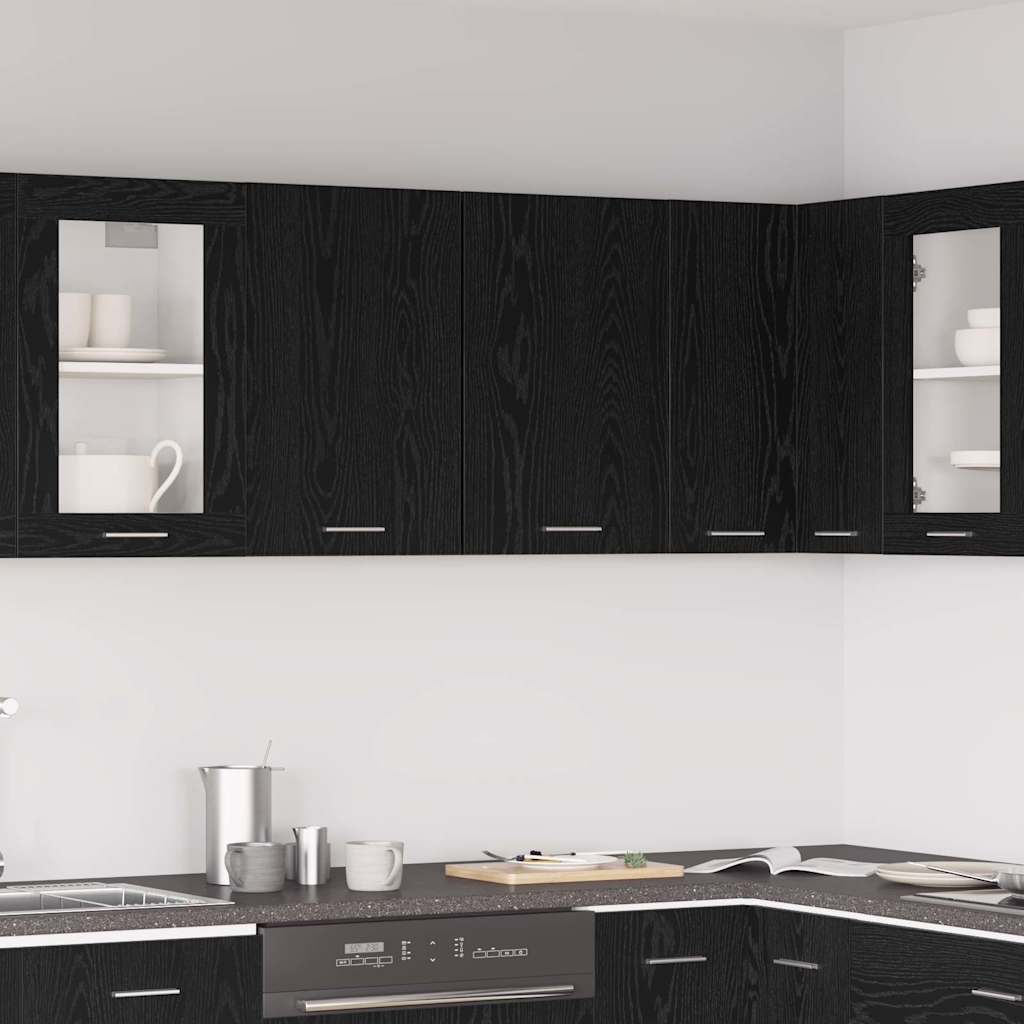 Hängeschrank Lyon Schwarz Eichen-Optik 80 x 31 x 60 cm
