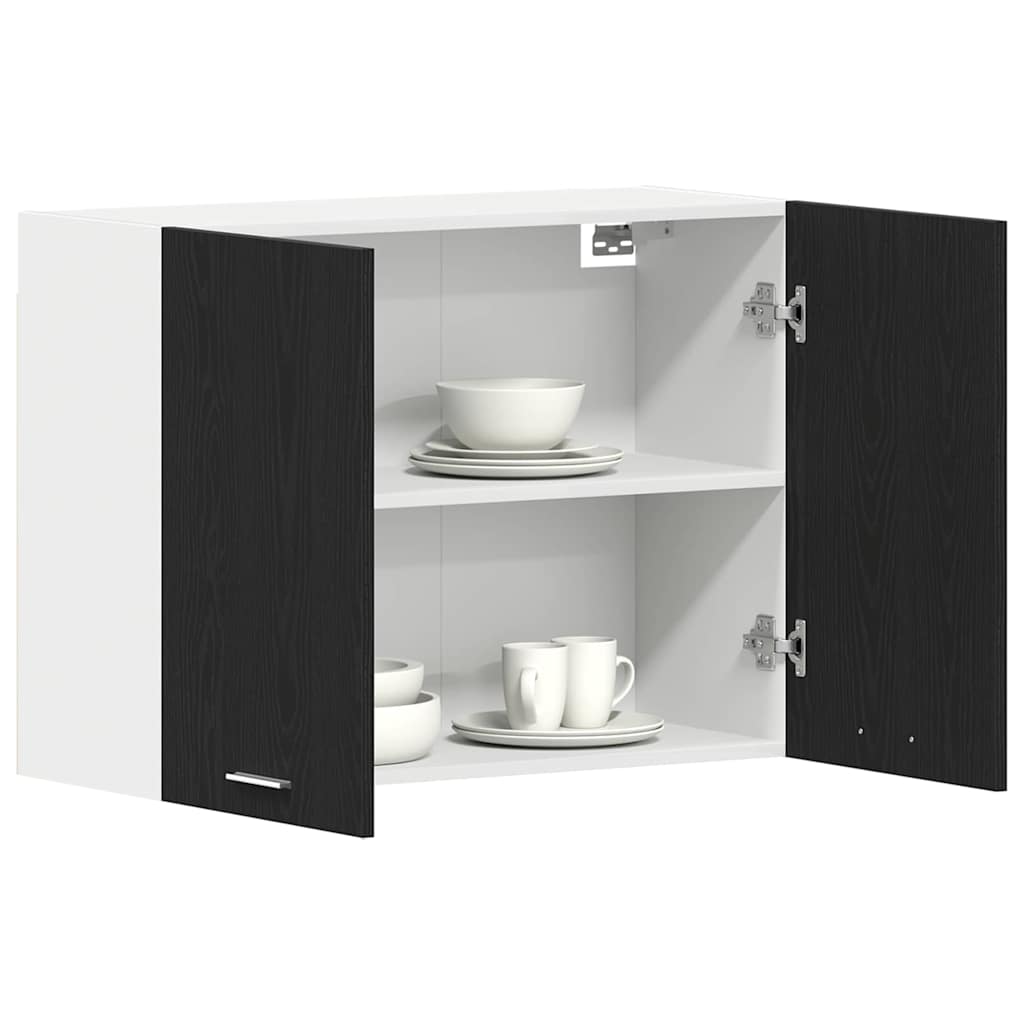 Hängeschrank Lyon Schwarz Eichen-Optik 80 x 31 x 60 cm