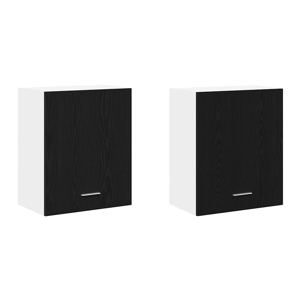 Hängeschrank Lyon 2 pcs Schwarz Eichen-Optik 50 x 31 x 60 cm