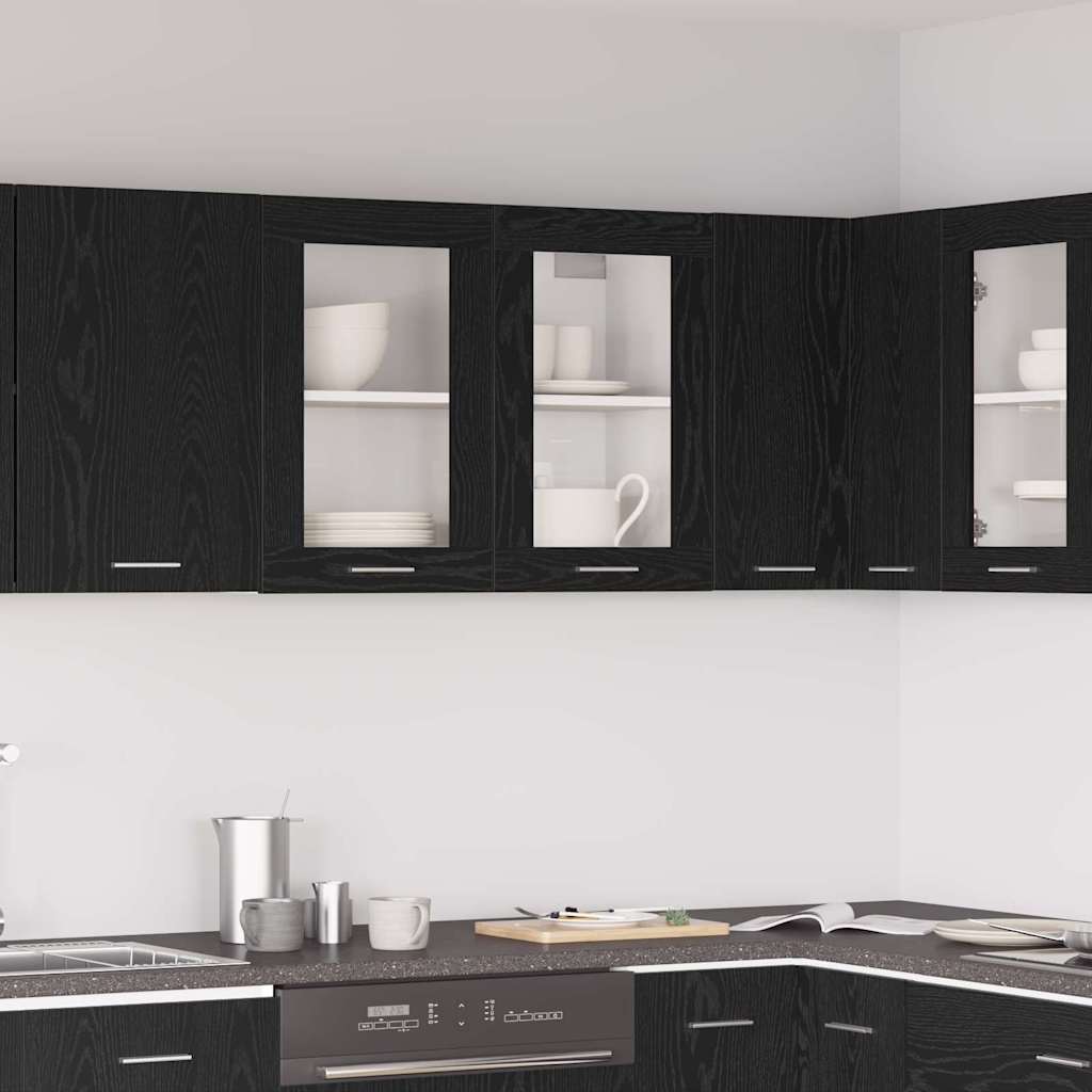 Hängeschrank Lyon Schwarz Eichen-Optik 80 x 31 x 60 cm