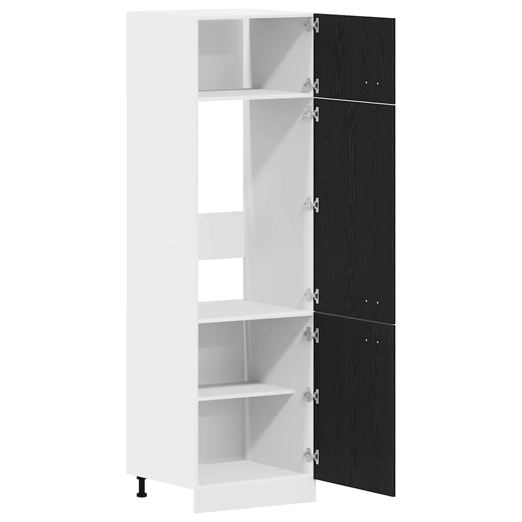Hängeschrank Lyon Schwarz Eichen-Optik 60 x 31 x 207 cm