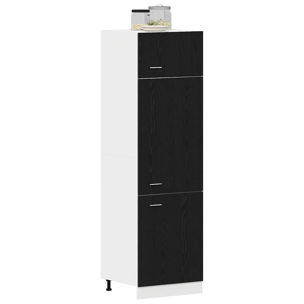Hängeschrank Lyon Schwarz Eichen-Optik 60 x 31 x 207 cm