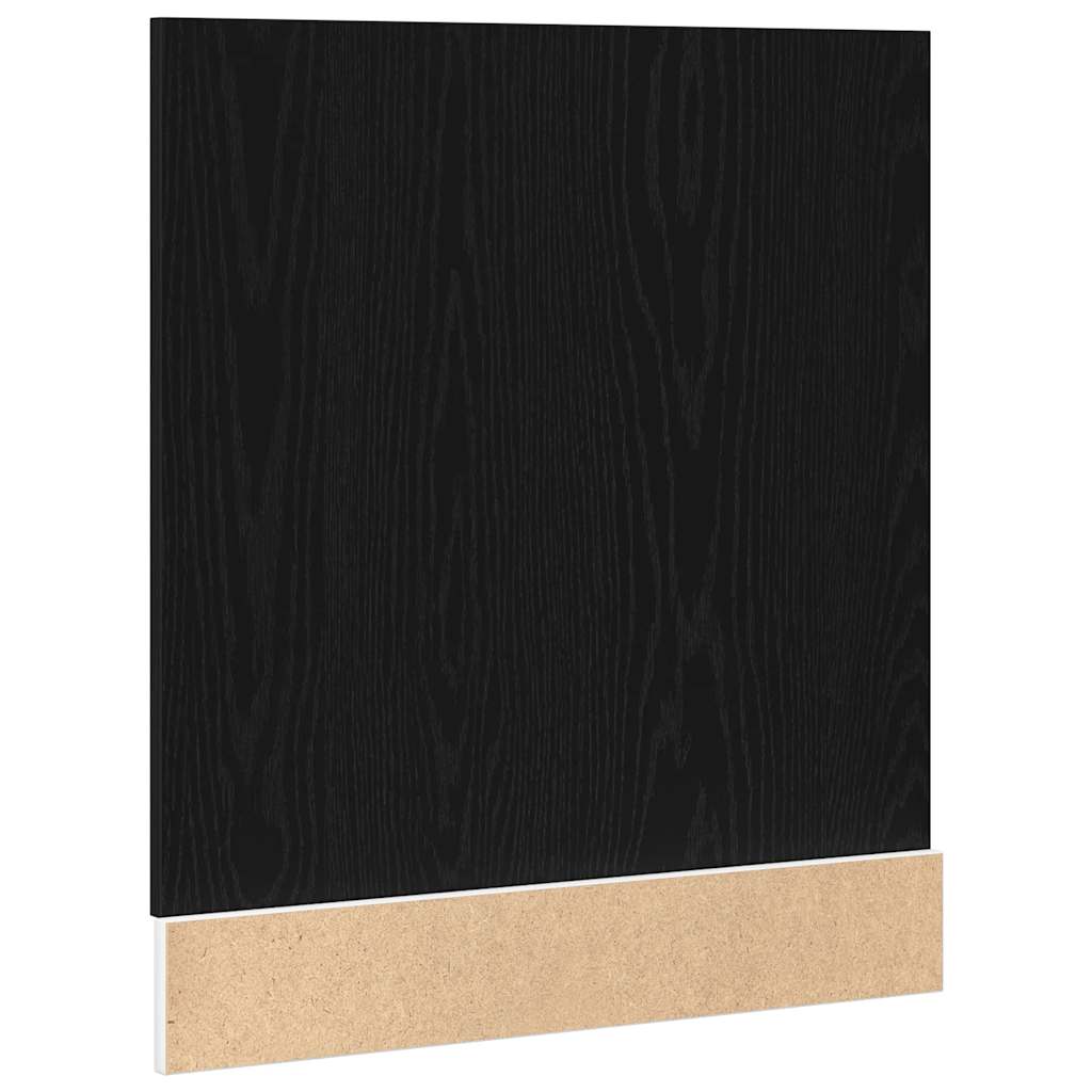 Geschirrspülerblende Lyon Schwarz Eichen-Optik 60x1,5x67 cm
