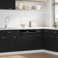 Geschirrspülerblende Lyon Schwarz Eichen-Optik 60x1,5x67 cm
