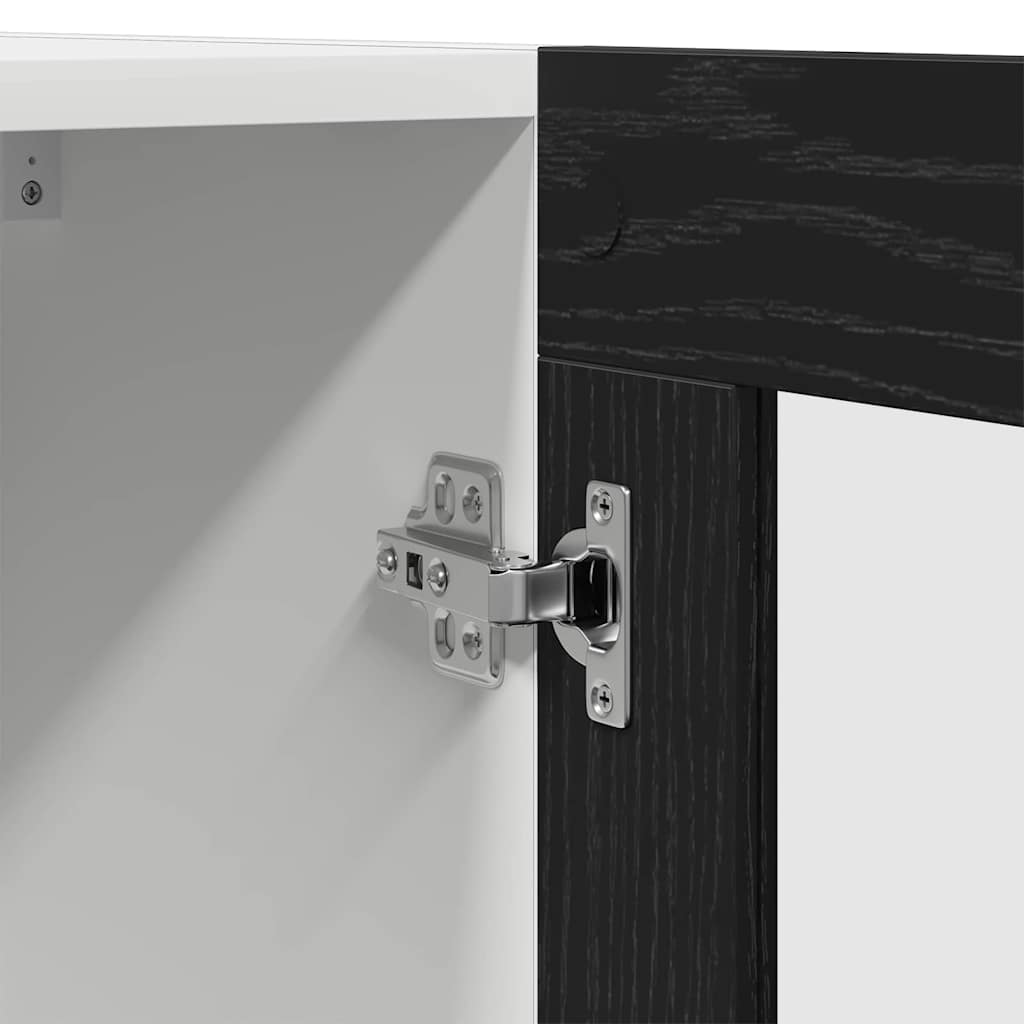 Hängeschrank Schwarz Eichen-Optik 60 x 31 x 60 cm Holzwerkstoff