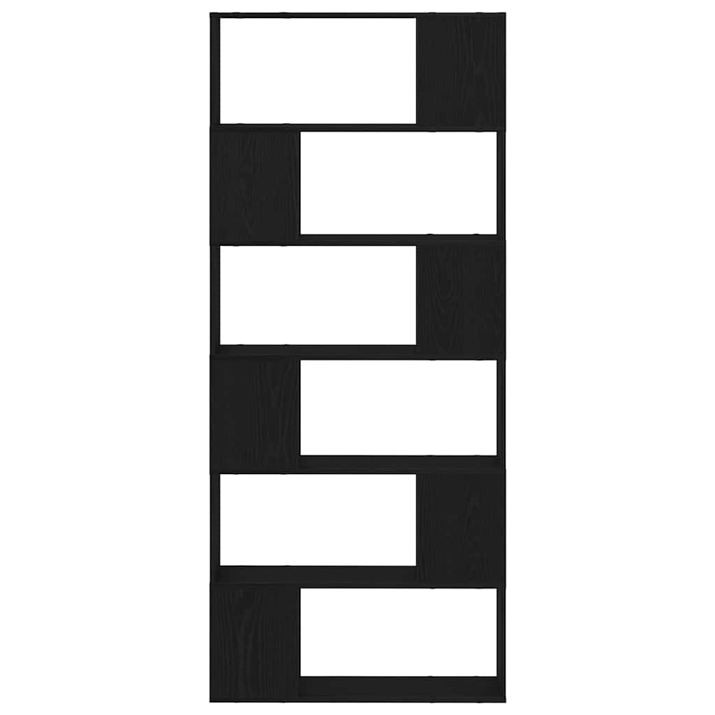 TV-Schrankset Schwarz 80 x 24 x 186 cm Holzwerkstoff
