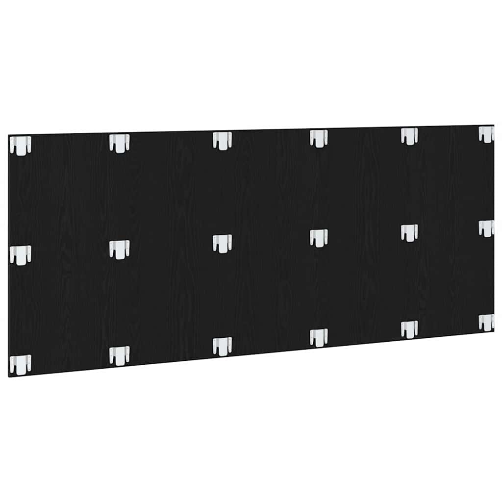 Bettkopfteil Schwarz Eichen-Optik 160 x 1,5 x 80,5 cm