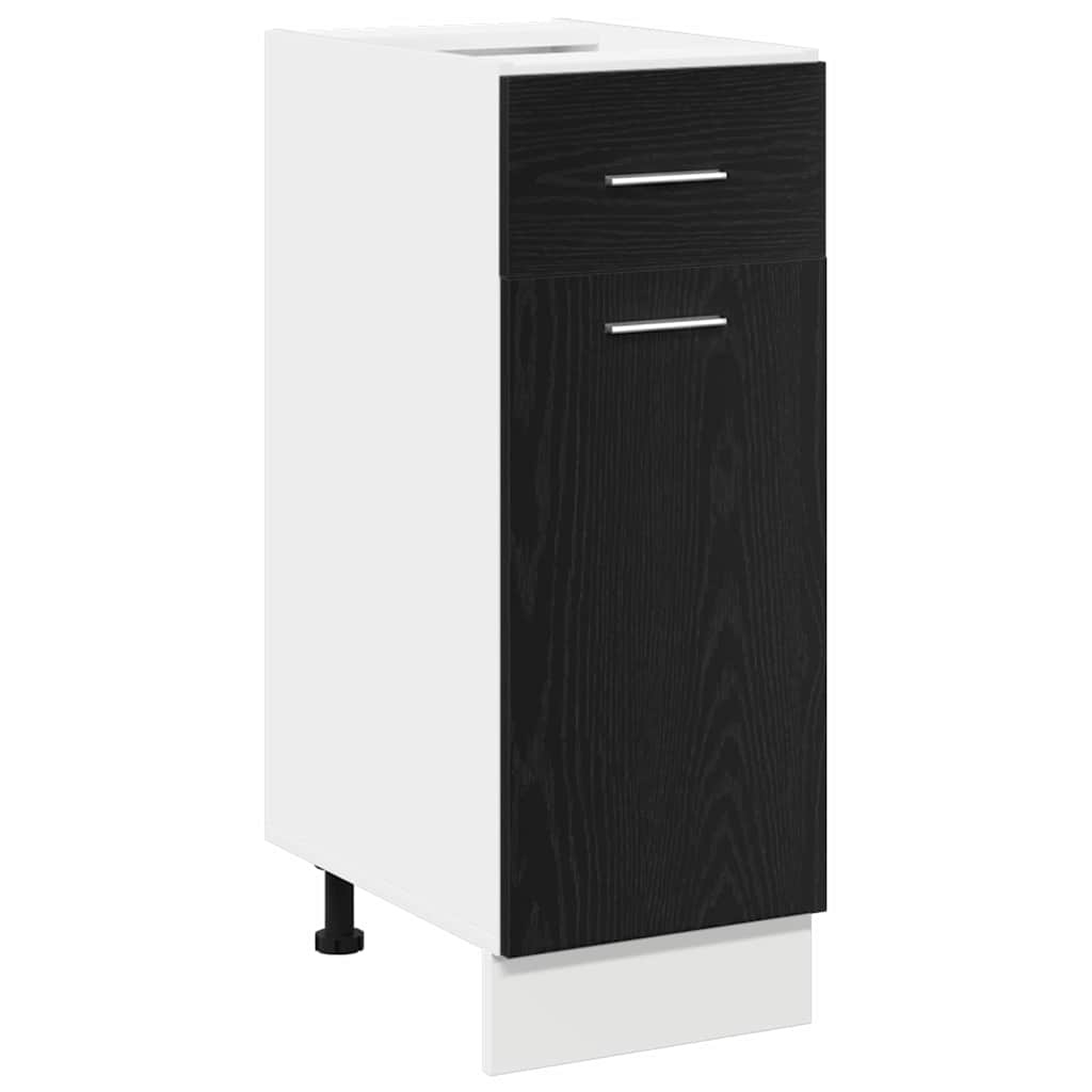 Hängeschrank mit Regal Schwarz Eichen-Optik 30 x 46 x 81,5 cm
