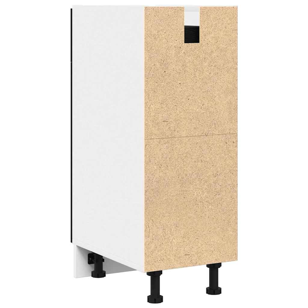 Hängeschrank mit Regal Schwarz Eichen-Optik 30 x 46 x 81,5 cm