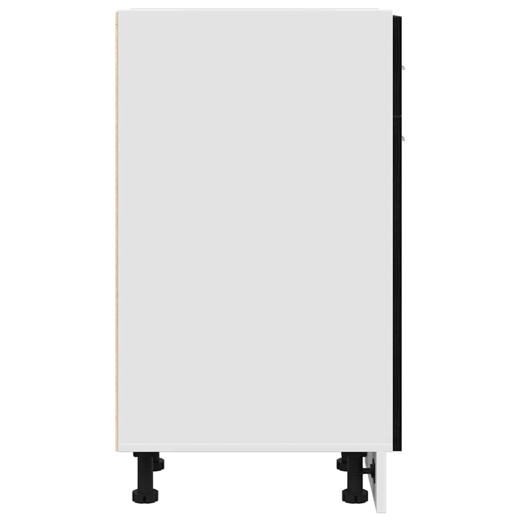Hängeschrank mit Regal Schwarz Eichen-Optik 30 x 46 x 81,5 cm