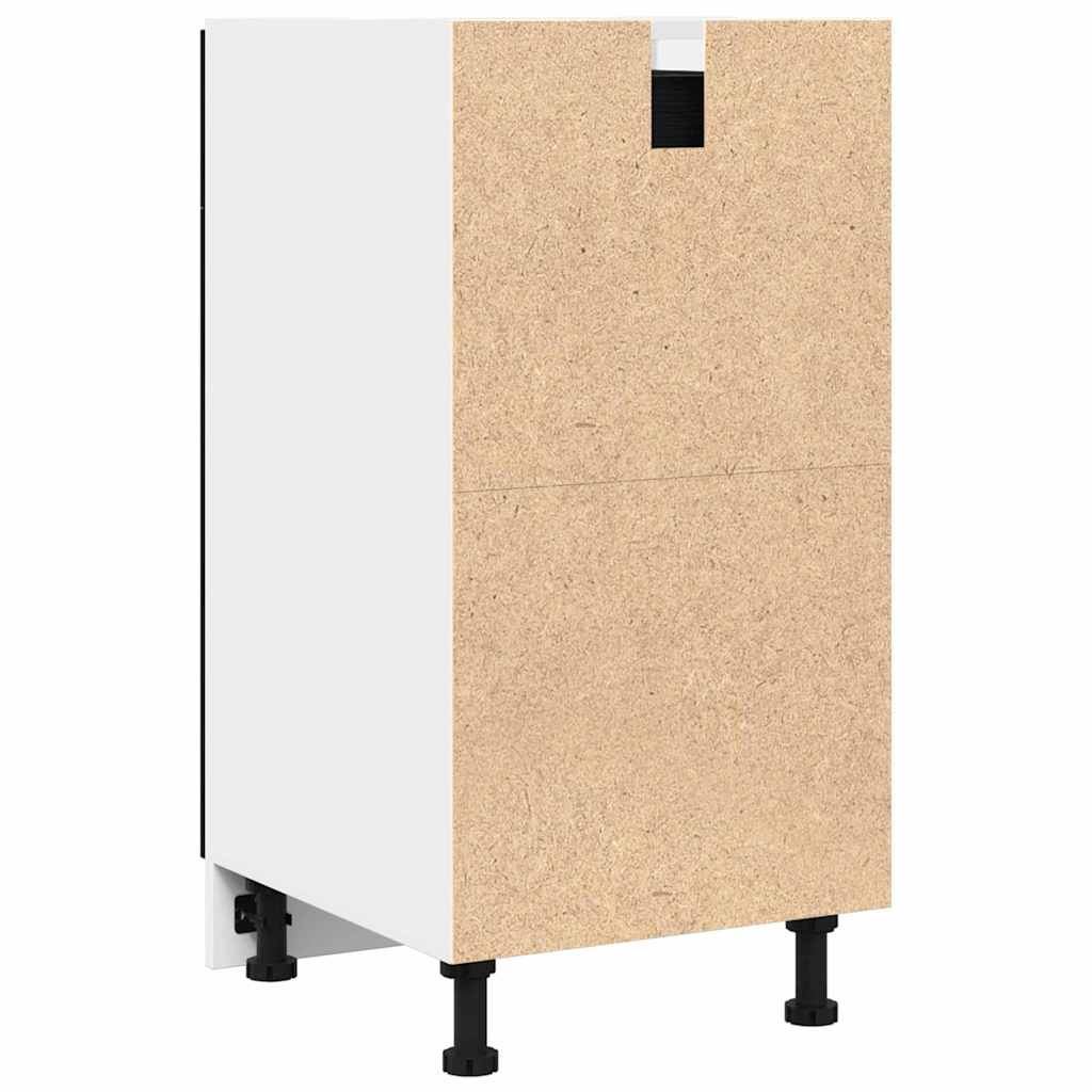Hängeschrank mit Regal Schwarz Eichen-Optik 40 x 46 x 81.5 cm