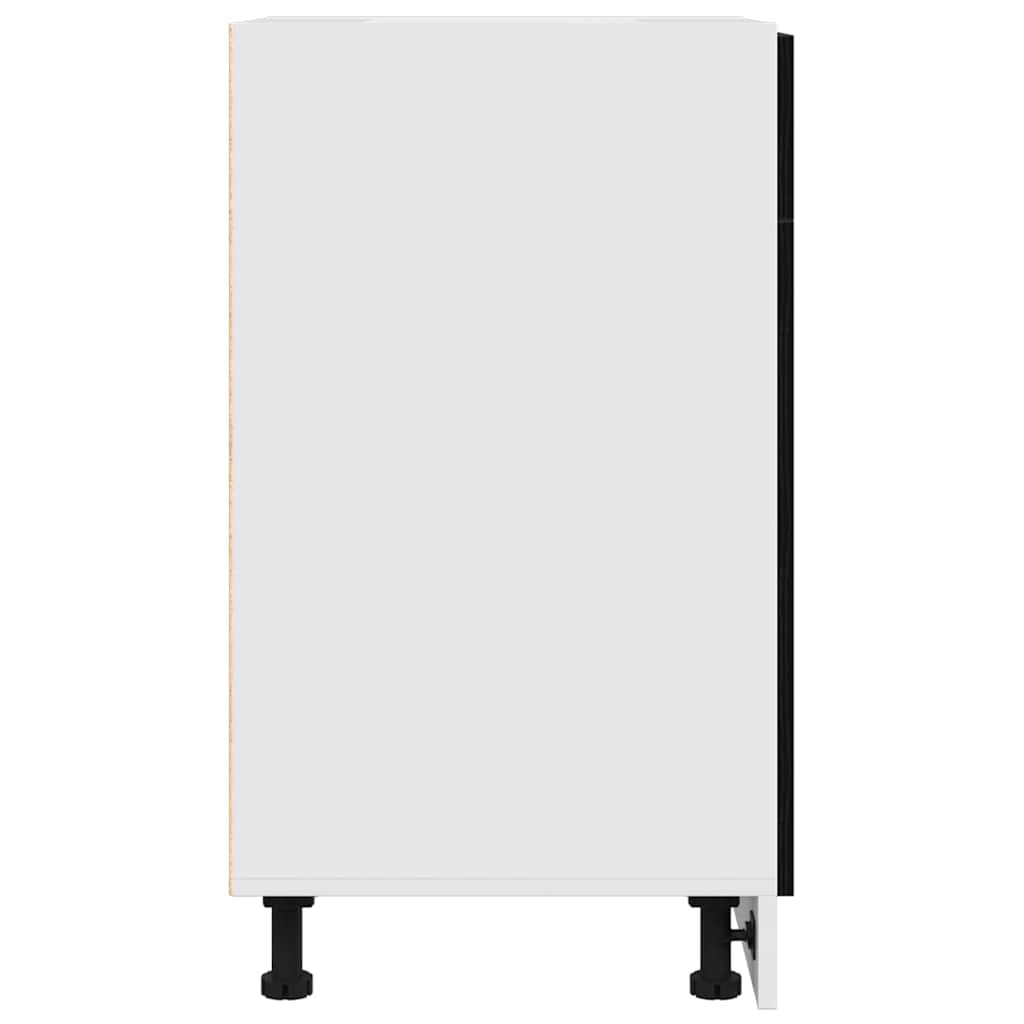 Hängeschrank mit Regal Schwarz Eichen-Optik 40 x 46 x 81.5 cm