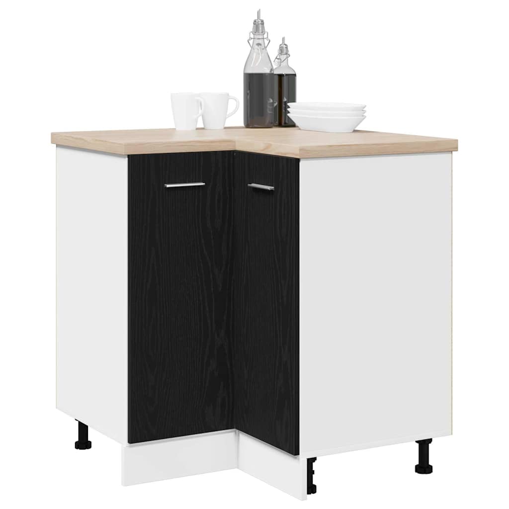 Hängeschrank Schwarz Eichen-Optik 75,5 x 75,5 x 80,5 cm