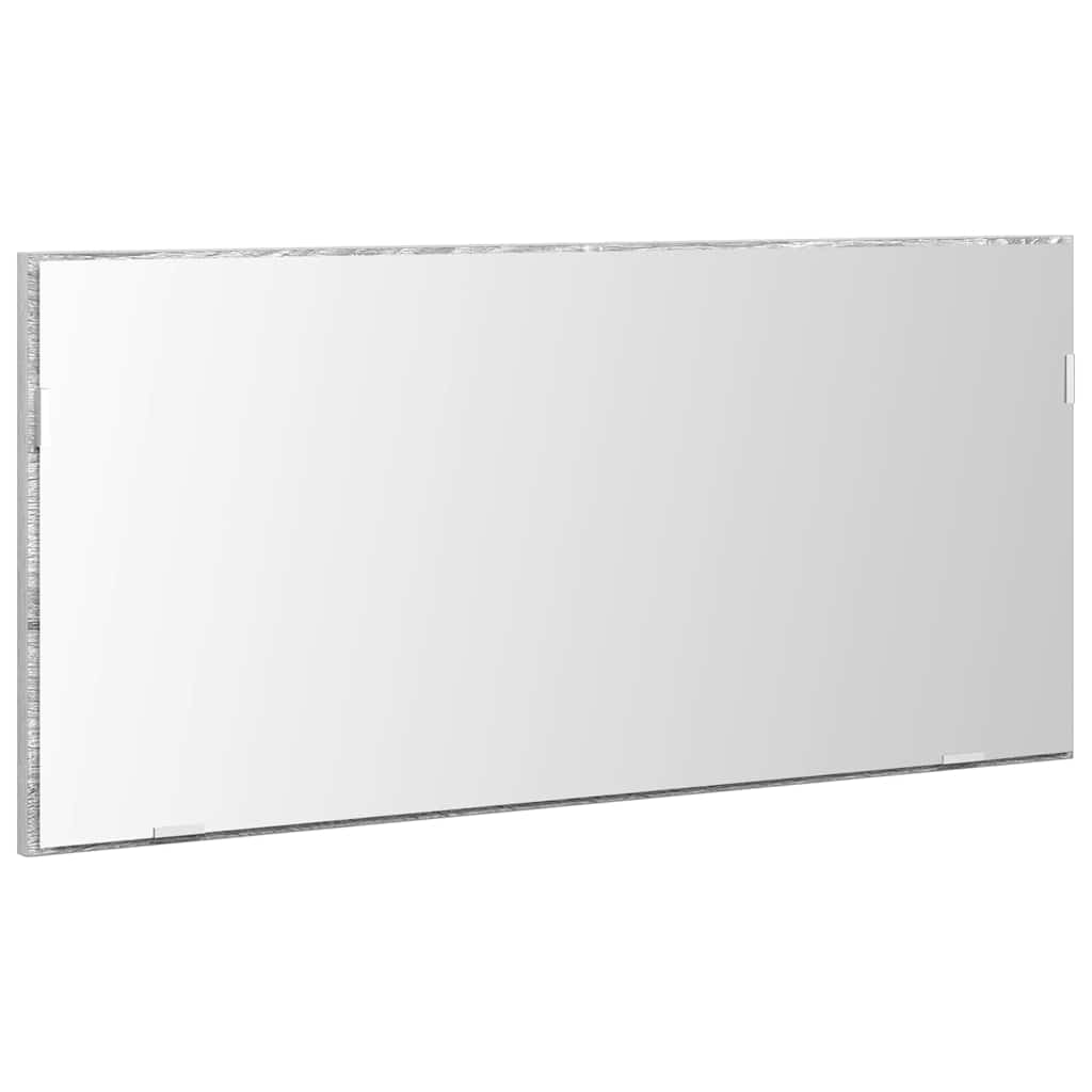 Spiegel Hellgrau Sonoma 80 x 37 cm Glas und engineered Holz