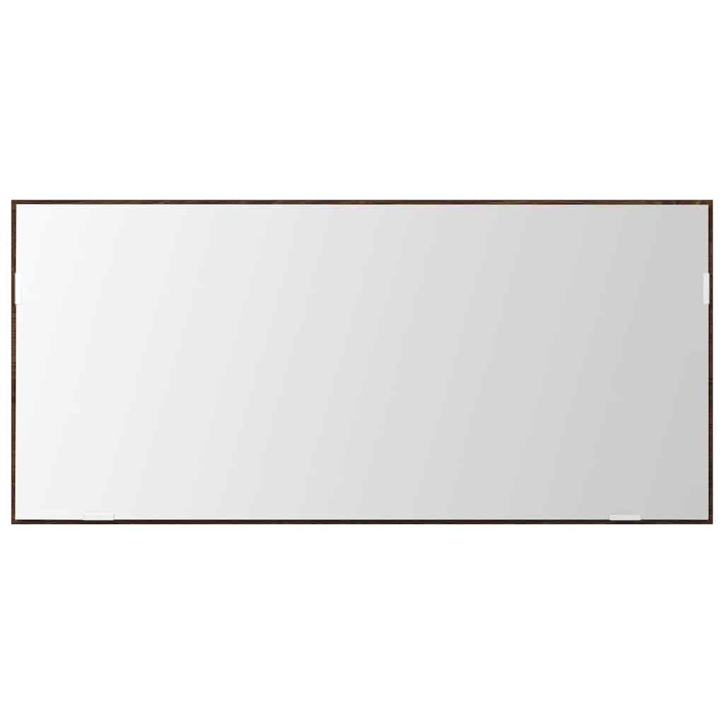 Spiegel Braun Eichen-Optik 80 x 37 cm Glas und engineered Holz