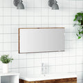 Spiegel mit Spiegel Altholz 80 x 37 cm Glas und engineered Holz
