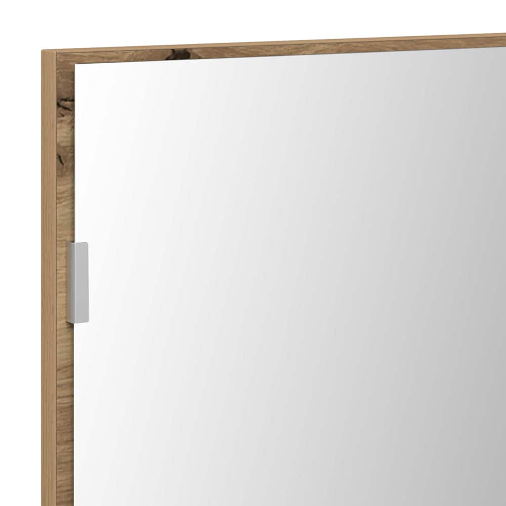 Spiegel Artisan-Eiche 80 x 37 cm Glas und engineered Holz