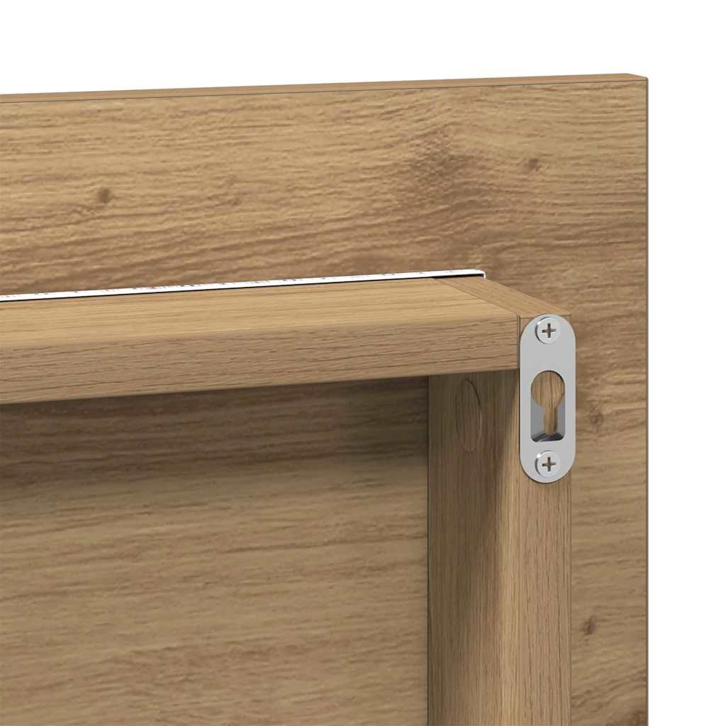 Spiegel Artisan-Eiche 80 x 37 cm Glas und engineered Holz
