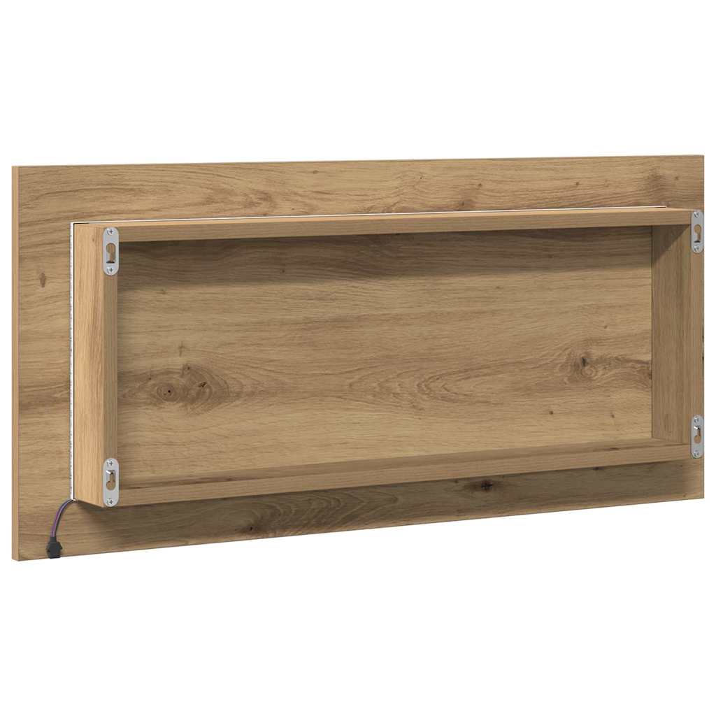 Spiegel Artisan-Eiche 80 x 37 cm Glas und engineered Holz
