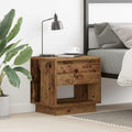 Nachttisch mit Schubladen Altholz 45 x 34 x 44 cm Holzwerkstoff