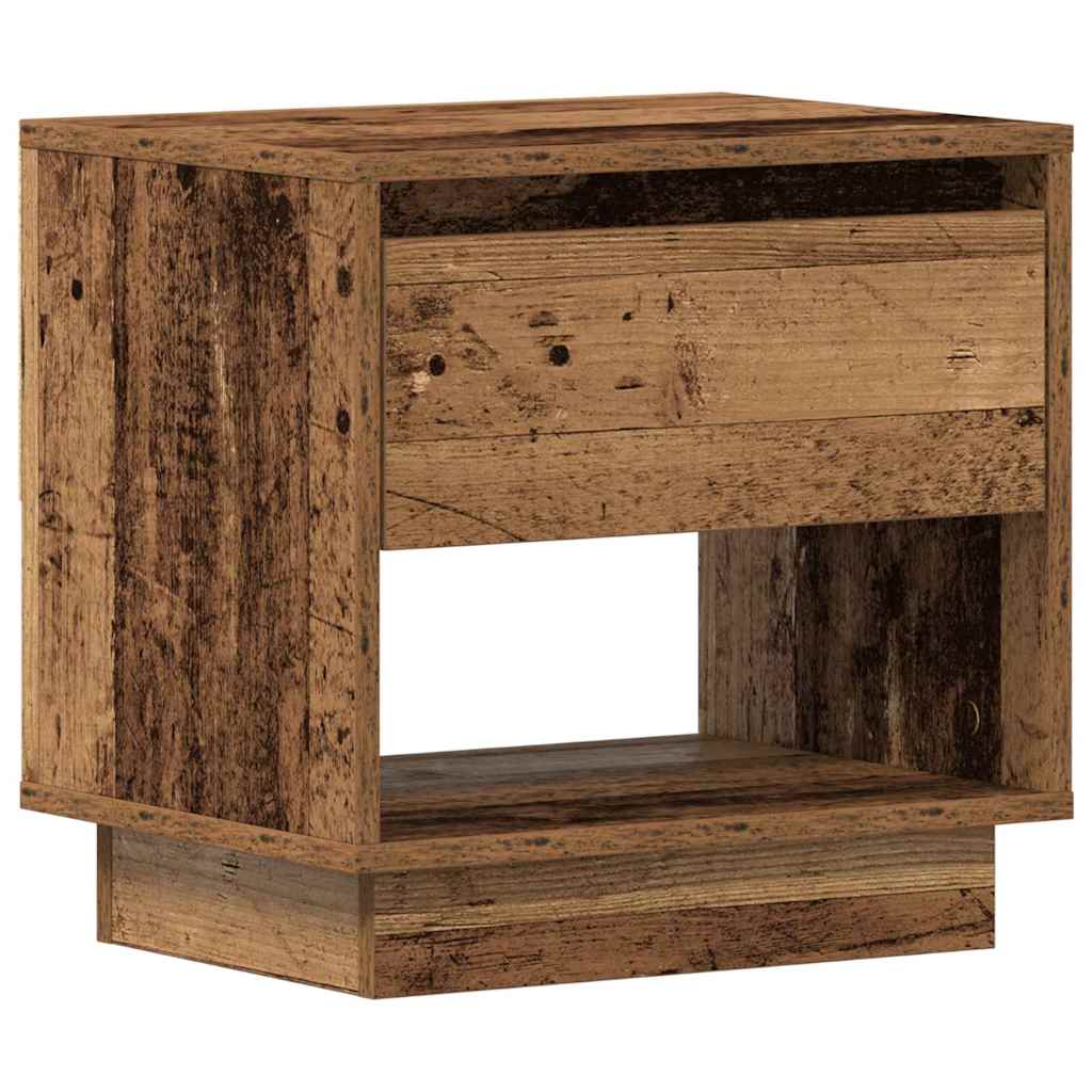 Nachttisch mit Schubladen Altholz 45 x 34 x 44 cm Holzwerkstoff