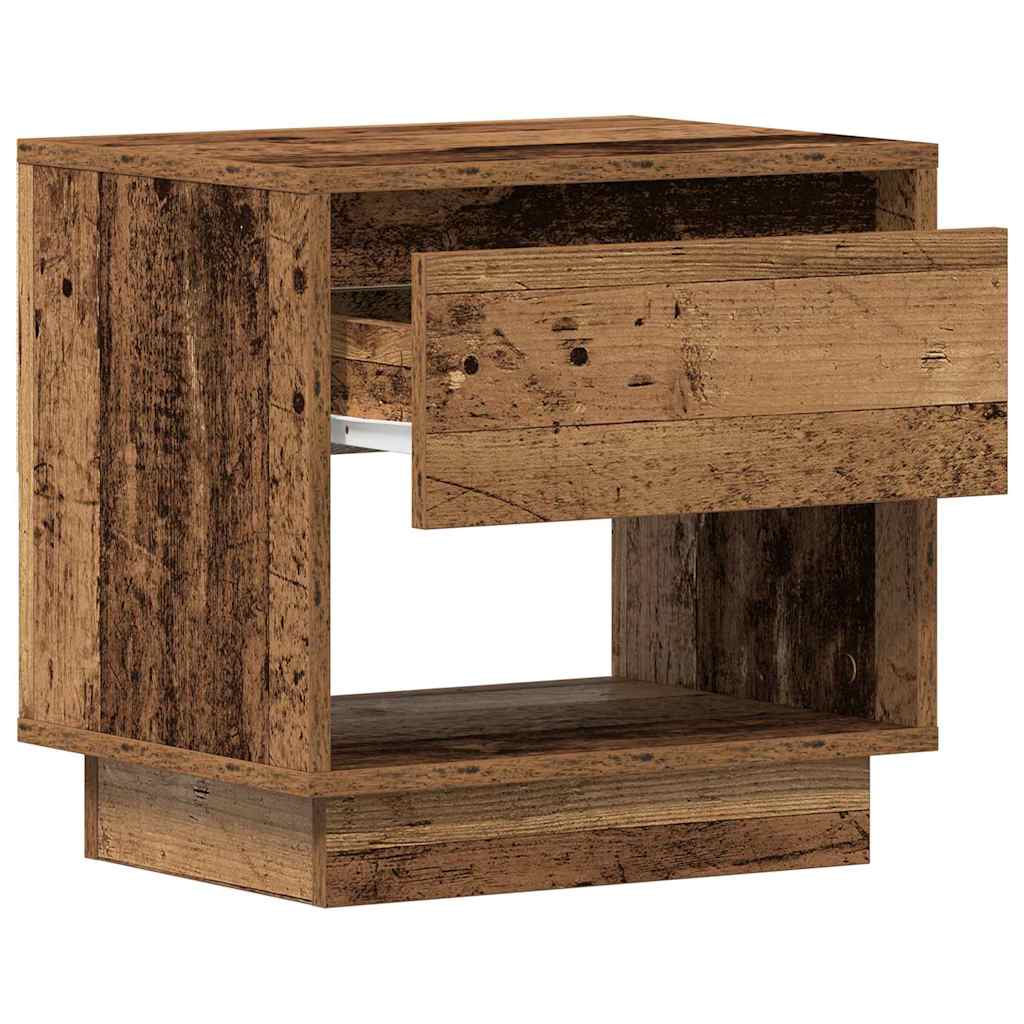 Nachttisch mit Schubladen Altholz 45 x 34 x 44 cm Holzwerkstoff