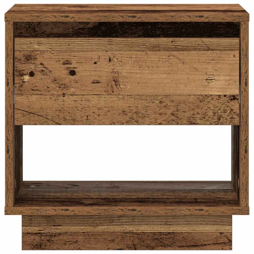 Nachttisch mit Schubladen Altholz 45 x 34 x 44 cm Holzwerkstoff