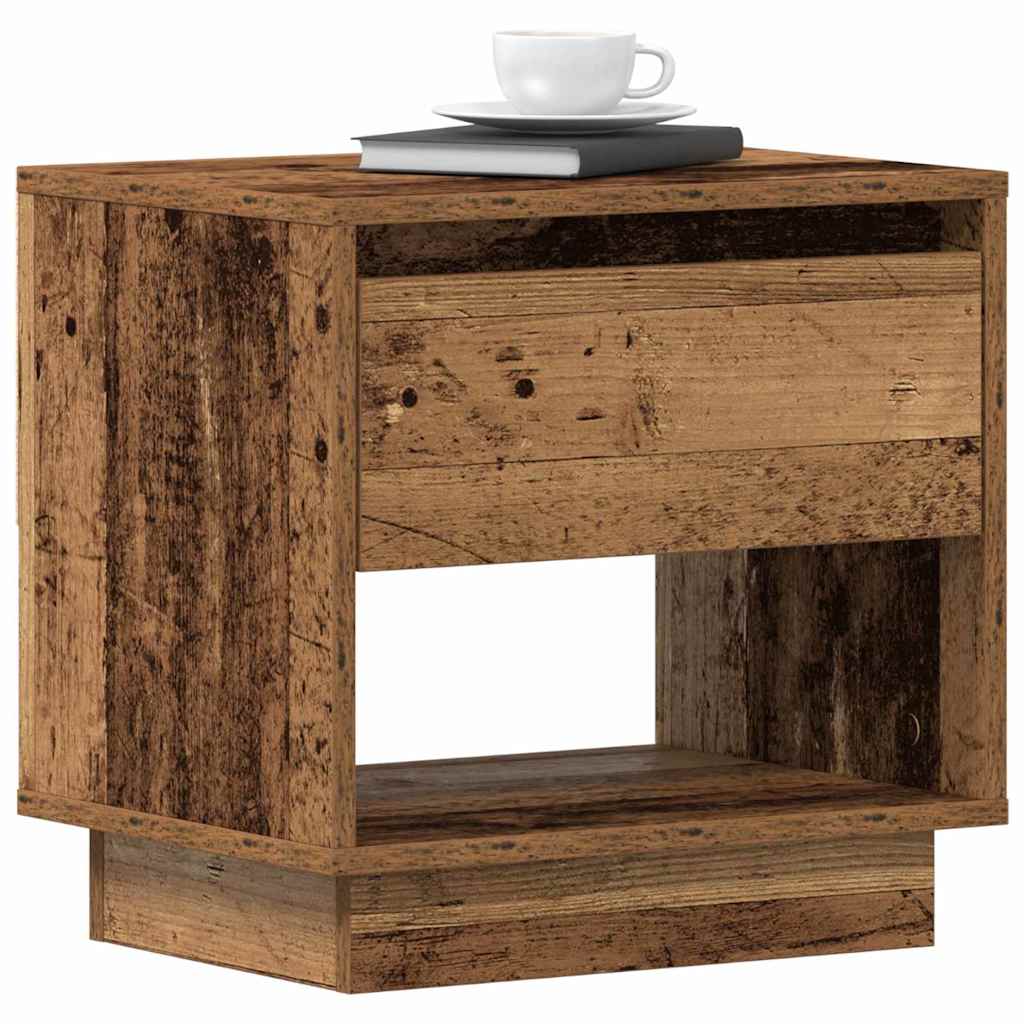 Nachttisch mit Schubladen Altholz 45 x 34 x 44 cm Holzwerkstoff