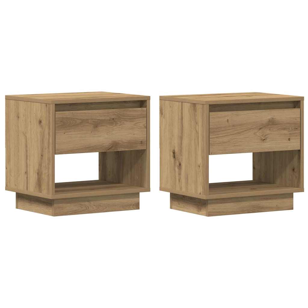 Nachttisch 2 pcs Artisan-Eiche 45 x 34 x 44 cm Holzwerkstoff