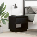 Nachttisch Schwarz Eichen-Optik 45 x 34 x 44 cm Holzwerkstoff