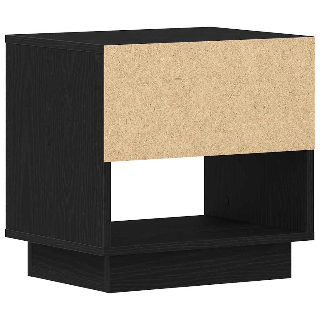 Nachttisch Schwarz Eichen-Optik 45 x 34 x 44 cm Holzwerkstoff