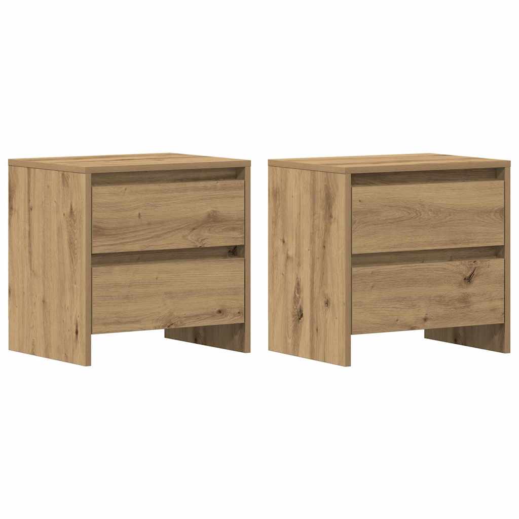 Nachttisch 2 pcs Artisan-Eiche 45 x 34 x 44,5 cm Holzwerkstoff